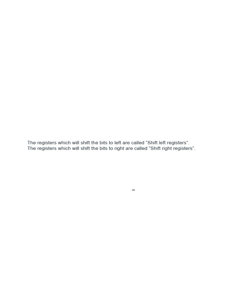 Understanding Shift Registers in Digital Logic | PDF | Electrical ...