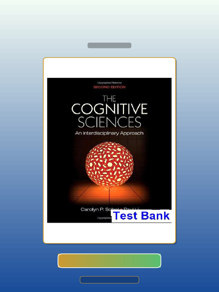 Cognitive Sciences 2nd Edition Sobel E-book Testbank Solutions | PDF ...