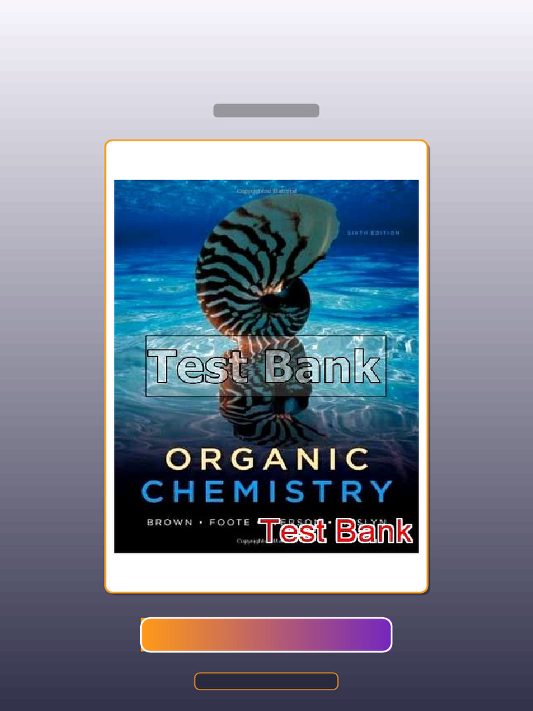 Organic Chemistry 6th Edition Smith E-book Testbank Solutions | PDF ...