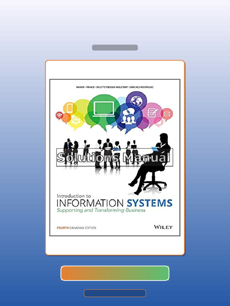 Introduction to Information Systems Canadian 4th Edition Rainer E-book ...