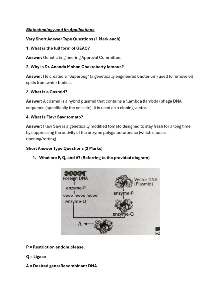 Biotechnology Applications and Techniques | PDF | Genetically Modified ...