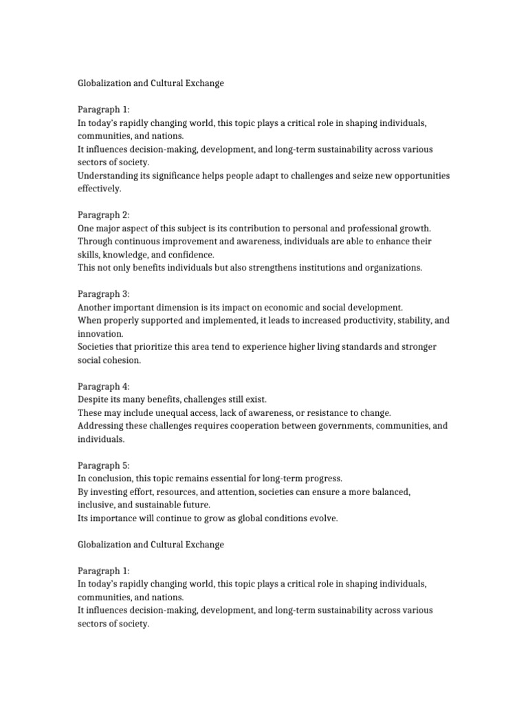 Globalization's Impact on Growth and Development | PDF | Sustainability ...