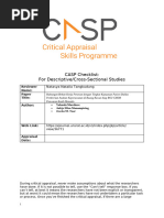 CASP Checklist for Qualitative Research | PDF | Focus Group | Methodology