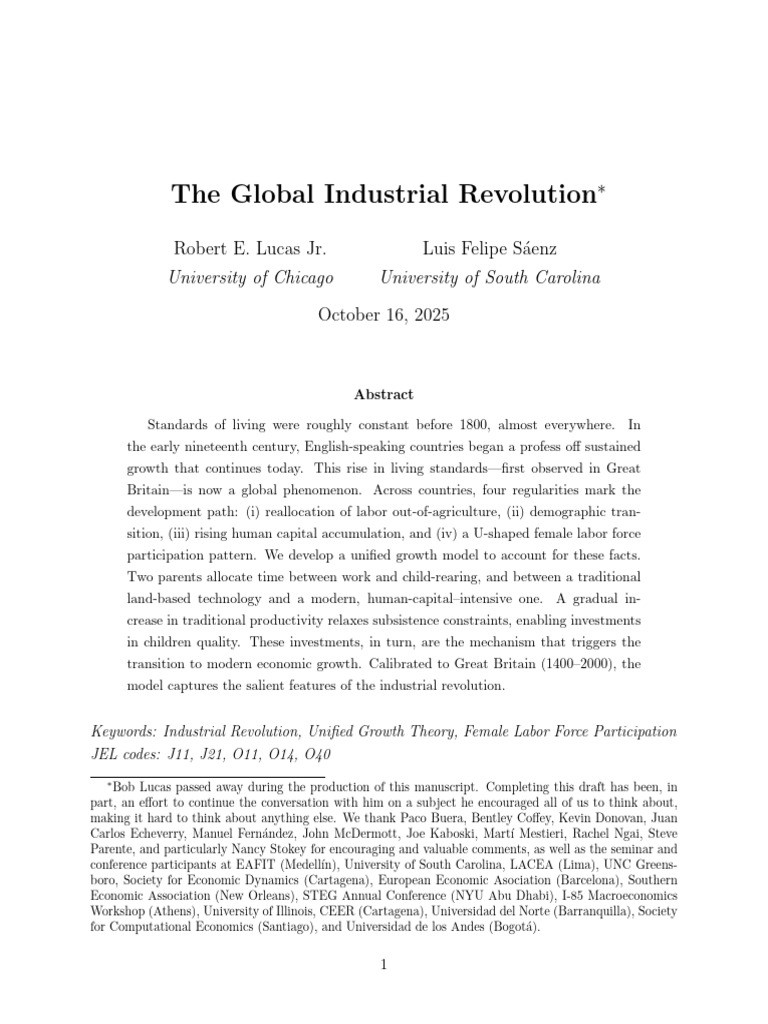 Global Industrial Revolution Insights | PDF | Economic Growth | Agriculture