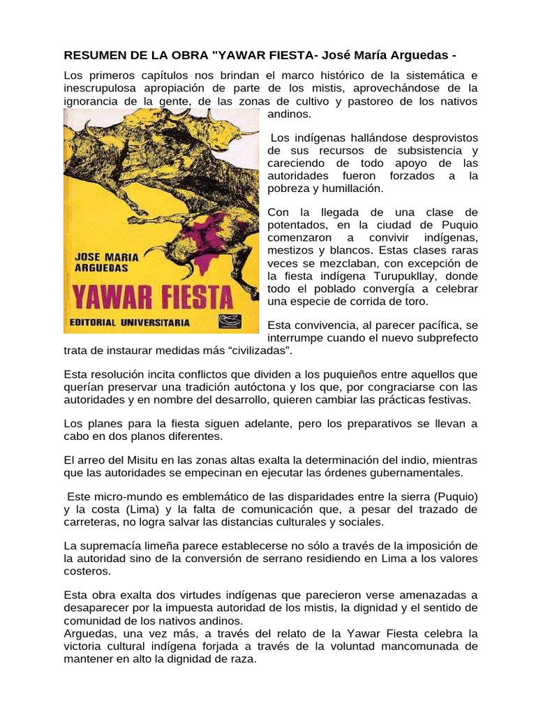 Yawar Fiesta | PDF