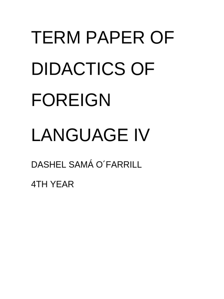 trabajo de didactica | PDF | Language Education | Teachers