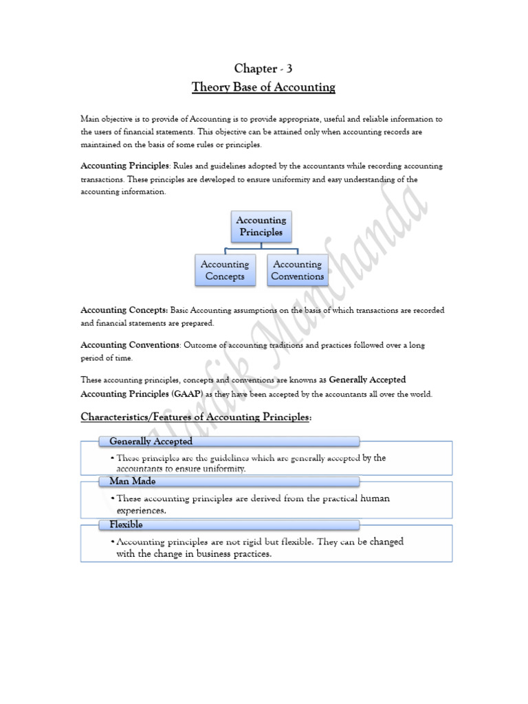 Accounting Principles and Concepts Explained | PDF | Debits And Credits ...