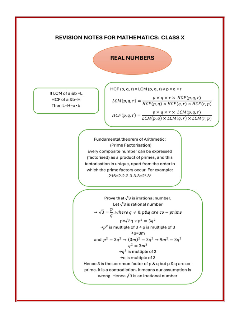 FINAL REVISION NOTES X | PDF