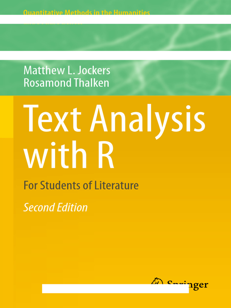 Text Analysis with R (For Students of Literature) (2nd Edition) Jockers ...