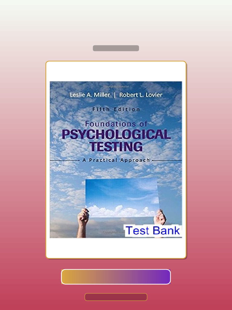 Foundations of Psychological Testing a Practical Approach 5th Edition ...