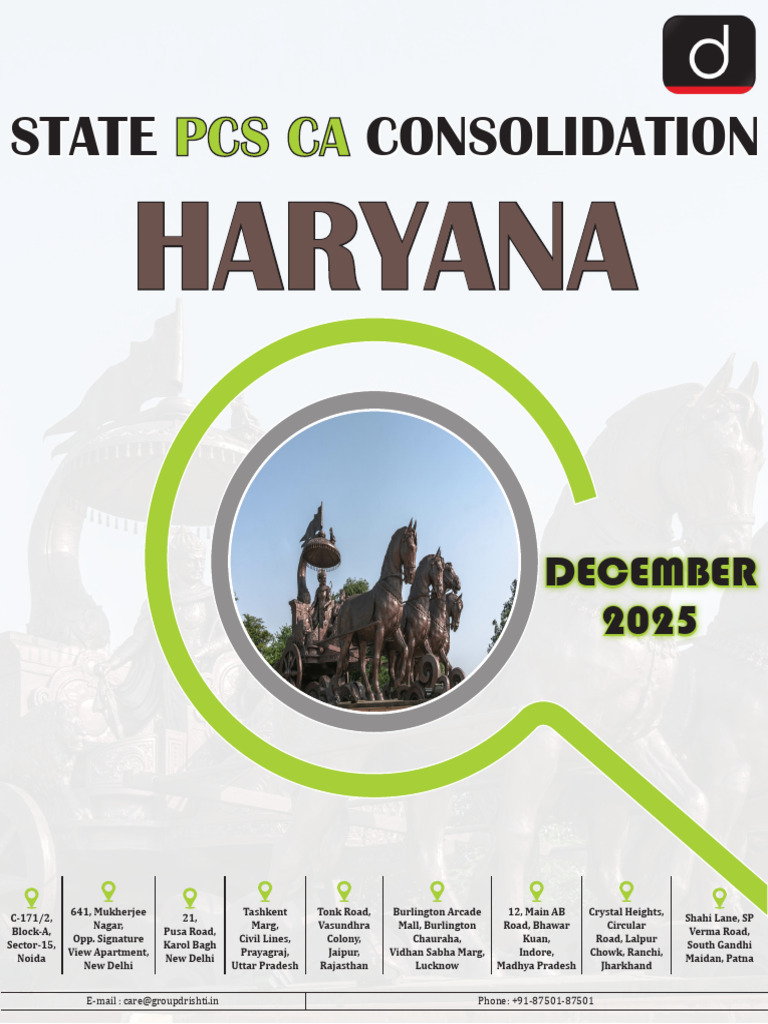 Haryana State PCS CA December 2025 | PDF