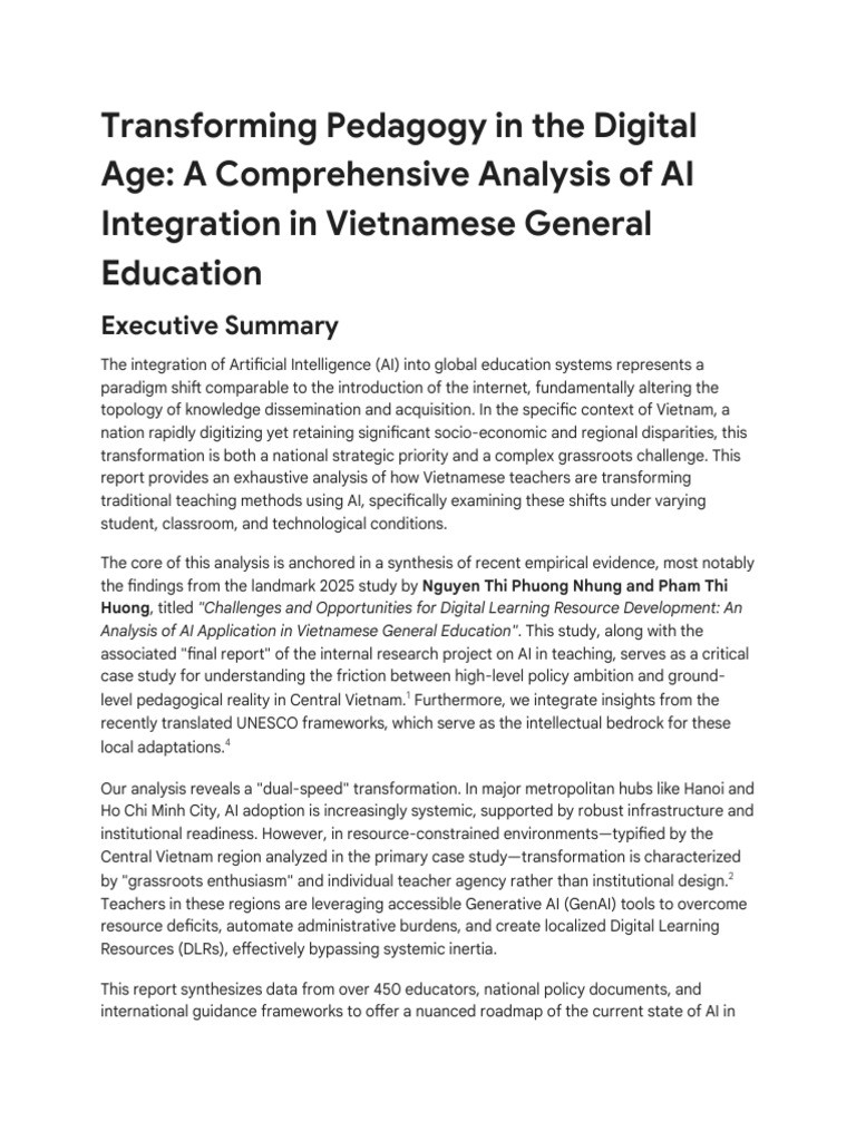 AI Integration in Vietnamese Education | PDF | Artificial Intelligence ...