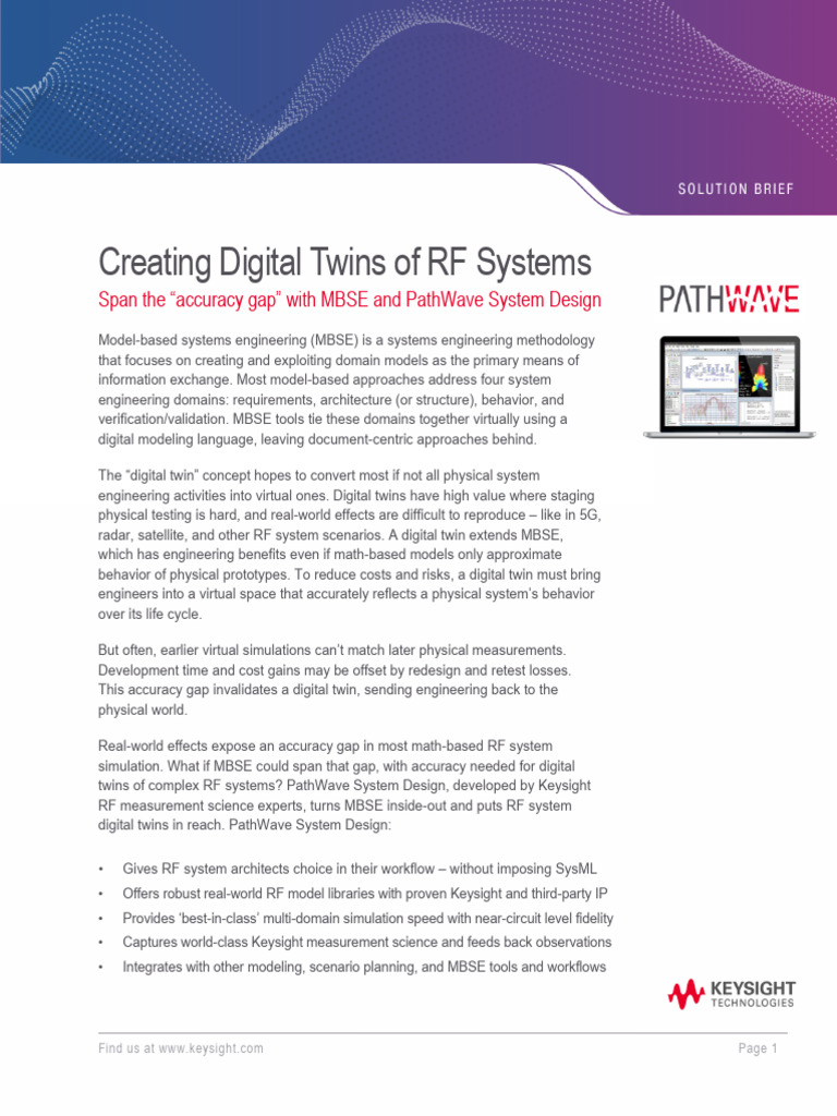 Digital Twins for RF Systems with MBSE | PDF | Simulation | System