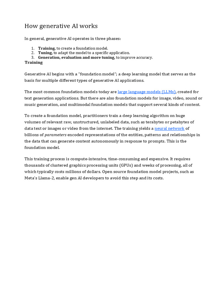 Understanding Generative AI Phases | PDF