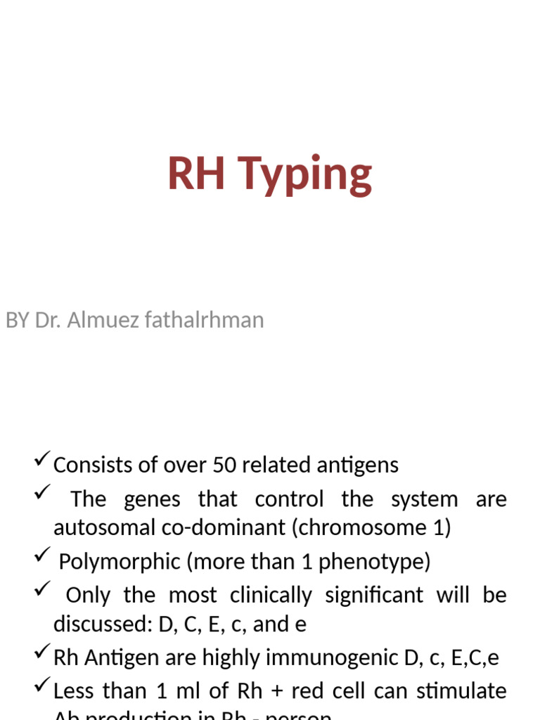 Understanding Rh Typing and Genetics | PDF