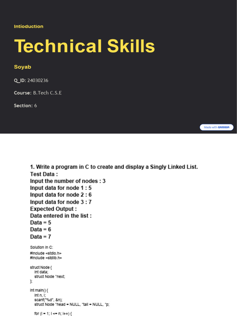 C Programs for Singly Linked List Operations | PDF | Algorithms And ...