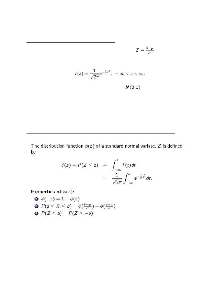 Understanding Standard Normal Distribution | PDF