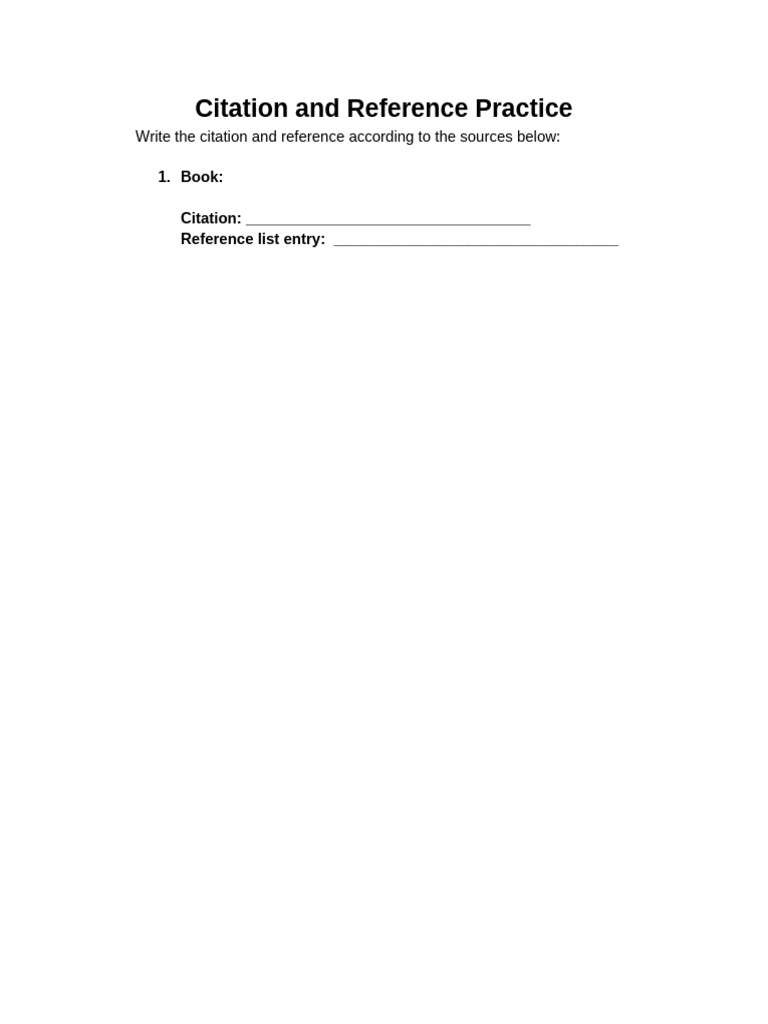Citation and Reference Formatting Guide | PDF