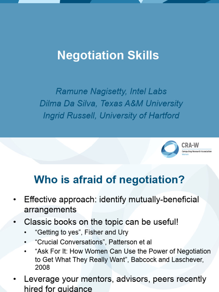Essential Negotiation Skills for Success | PDF | Negotiation | Startup ...