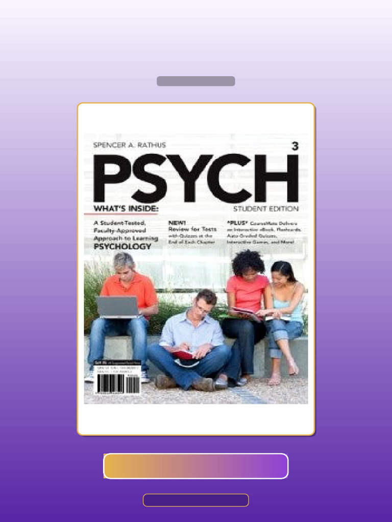 PSYCH 3rd Edition Rathus E-book Testbank Solutions | PDF | Science ...