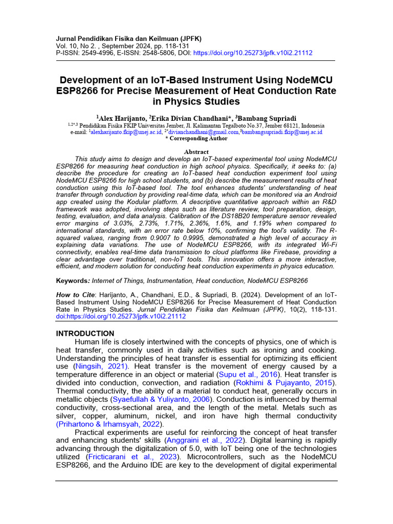 IoT Heat Conduction Measurement Tool | PDF | Regression Analysis ...