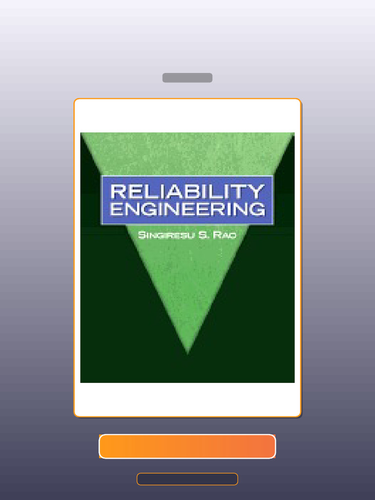 Reliability Engineering by Singiresu S Rao 0136015727 E-book Testbank ...