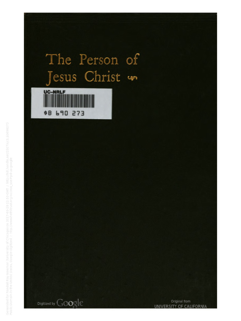 Understanding the Person of Jesus Christ | PDF | Jesus | Miracle