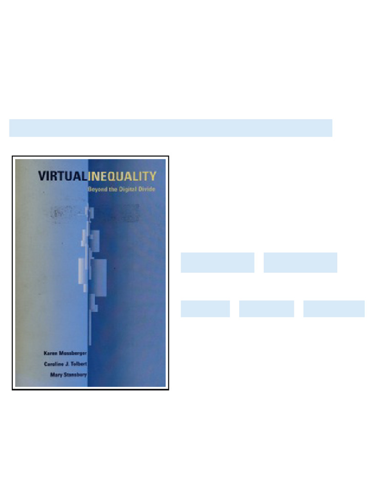 Virtual inequality : beyond the digital divide ebook premium reader ...