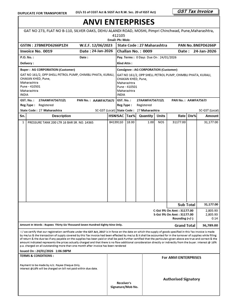 0019-2 | PDF | Invoice | Taxes