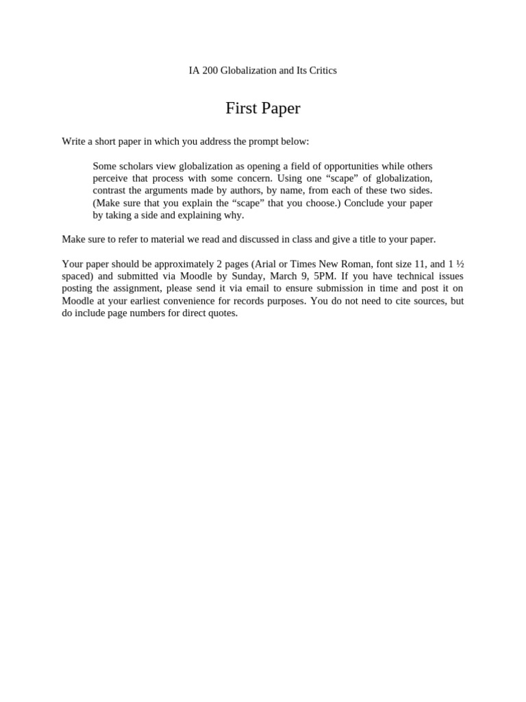 Globalization Perspectives: A Critical Analysis | PDF