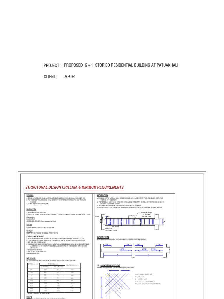 G+1 Residential Building Design Details | PDF | Concrete | Building ...