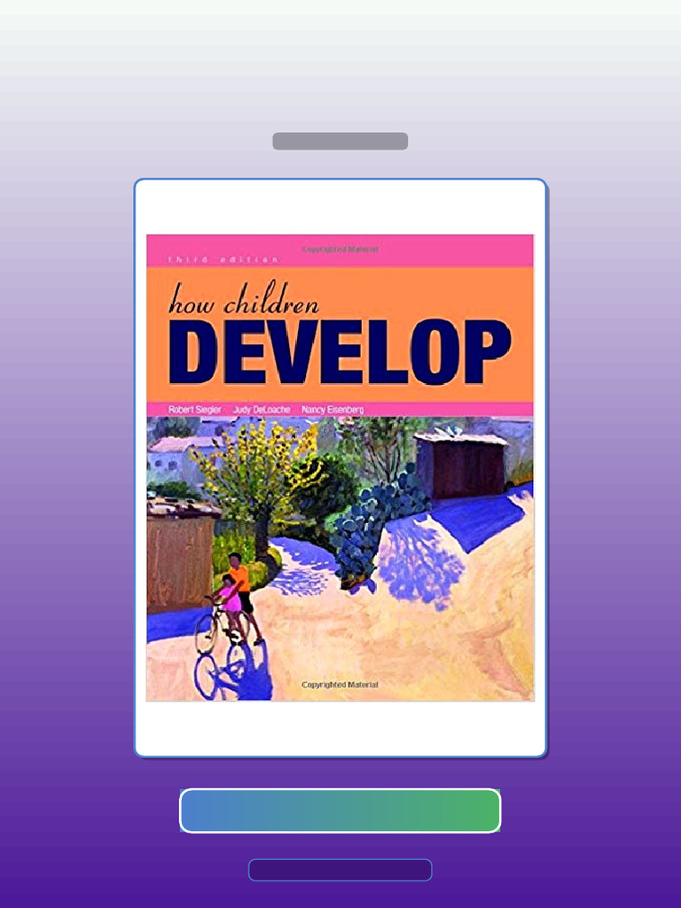 How Children Develop 3rd Edition by Robert S Siegler E-book Testbank ...