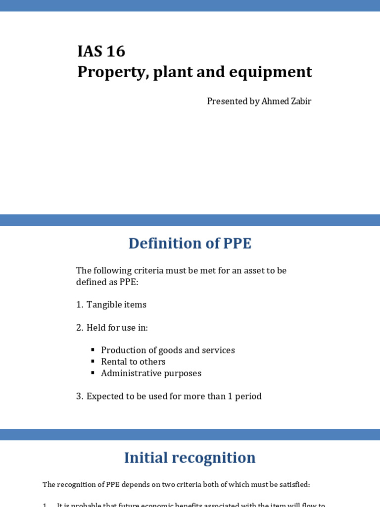 IAS 16 Presentation | PDF | Depreciation | Income Statement