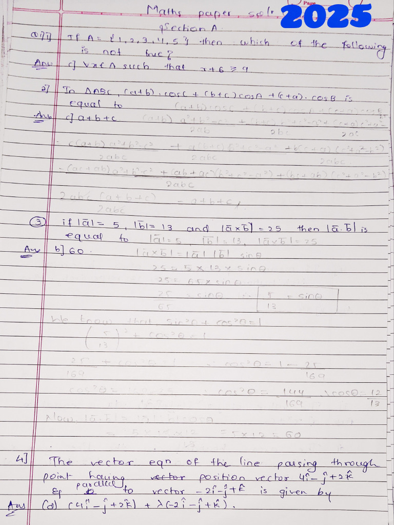 Maths 2025 | PDF