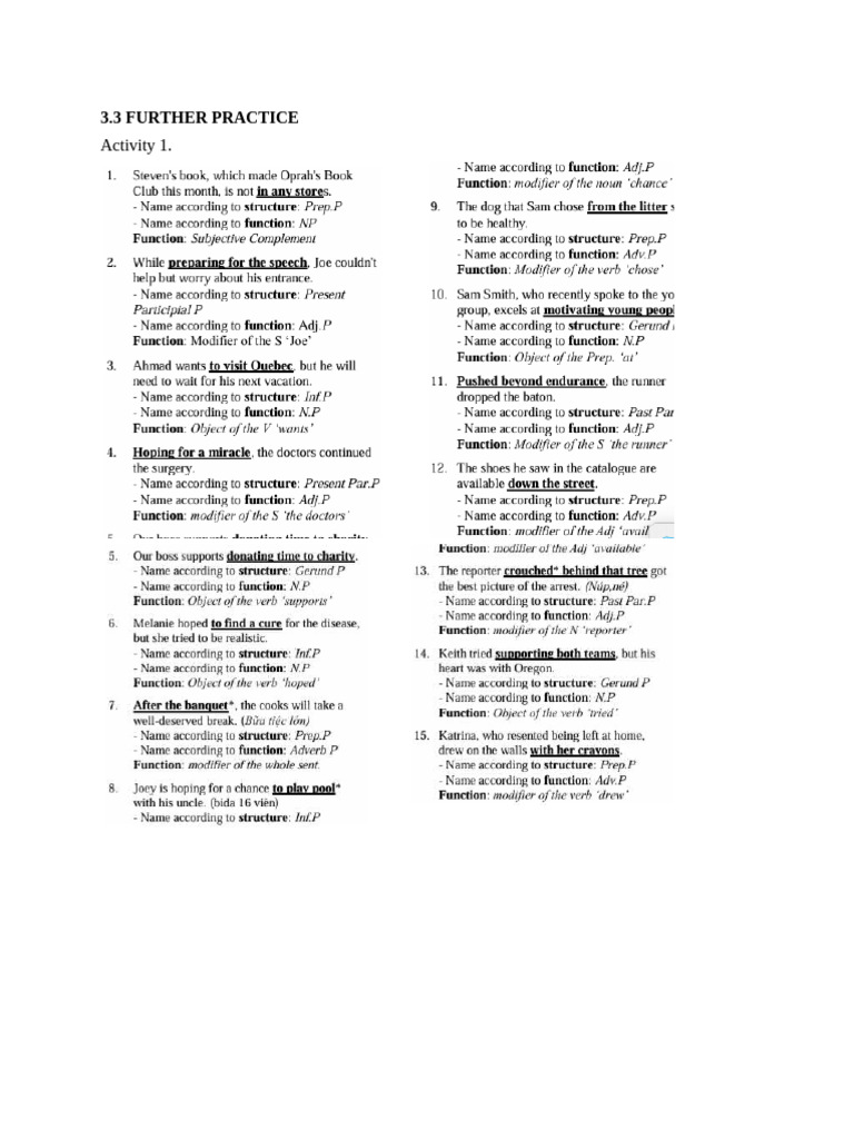 3.3 Further Practice | PDF