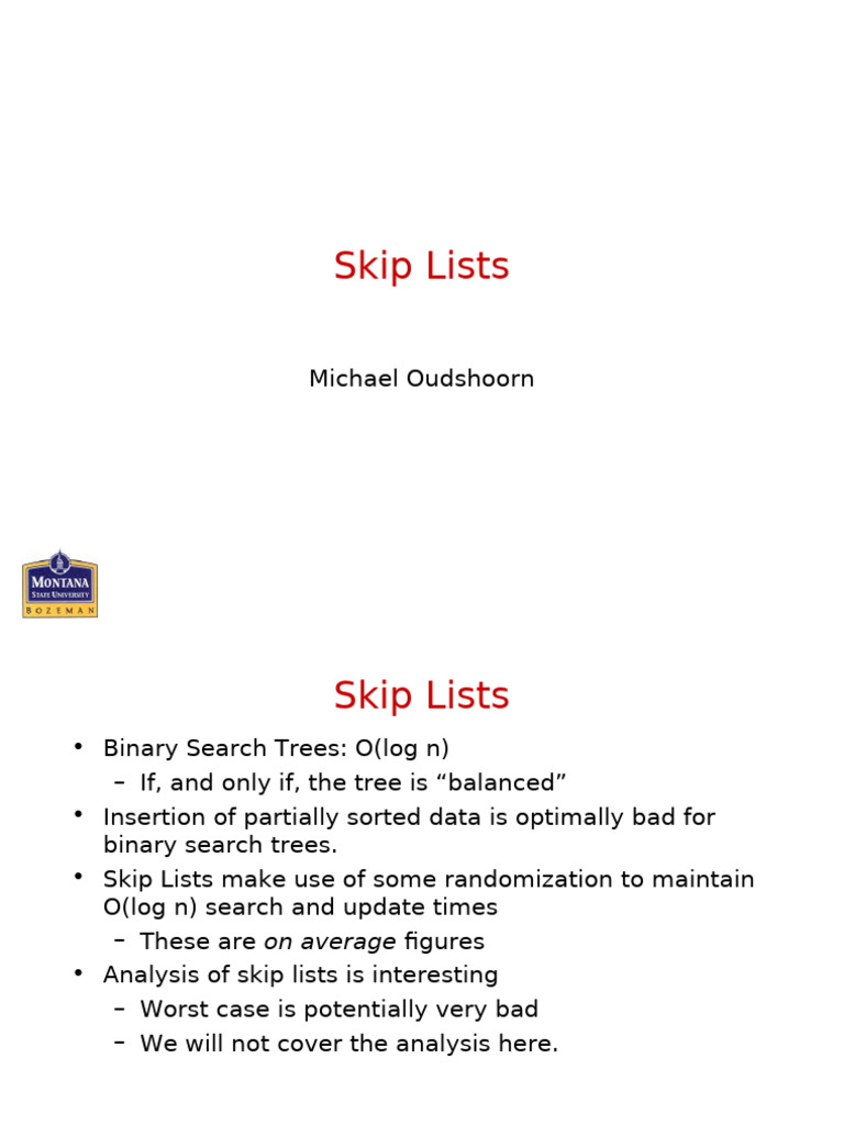 Skip Lists | PDF | Applied Mathematics | Algorithms And Data Structures