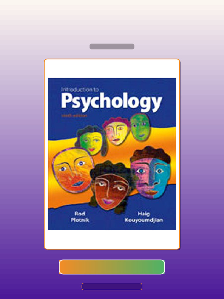 Introduction to Psychology 9E Plotnik E-book Testbank Solutions | PDF ...