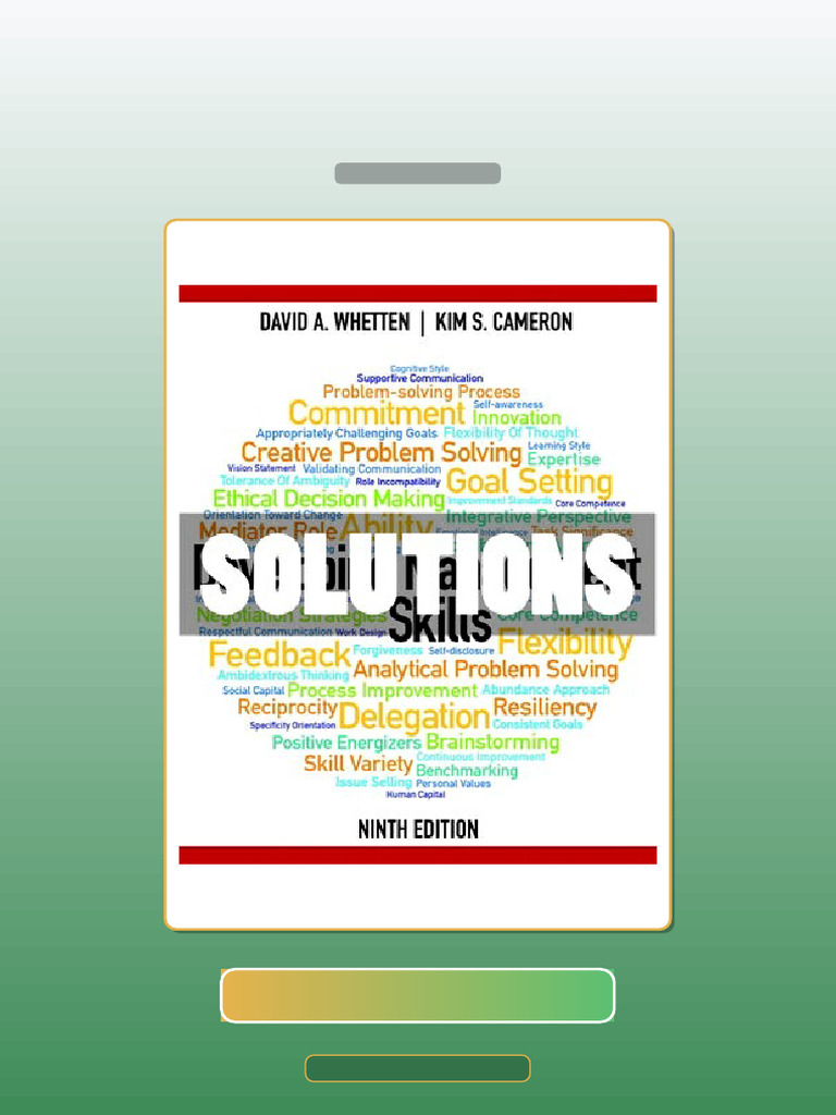 Developing Management Skills 9 Ed Whetten E-book Testbank Solutions ...