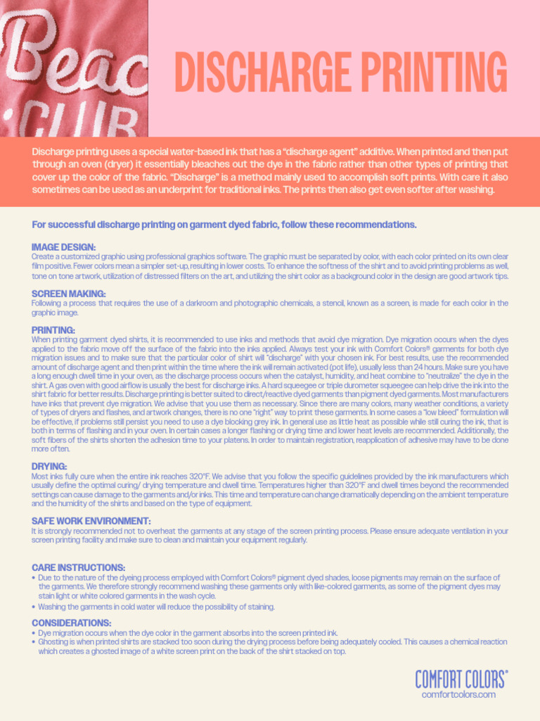DISCHARGE PRINTING | PDF | Dyeing | Ink