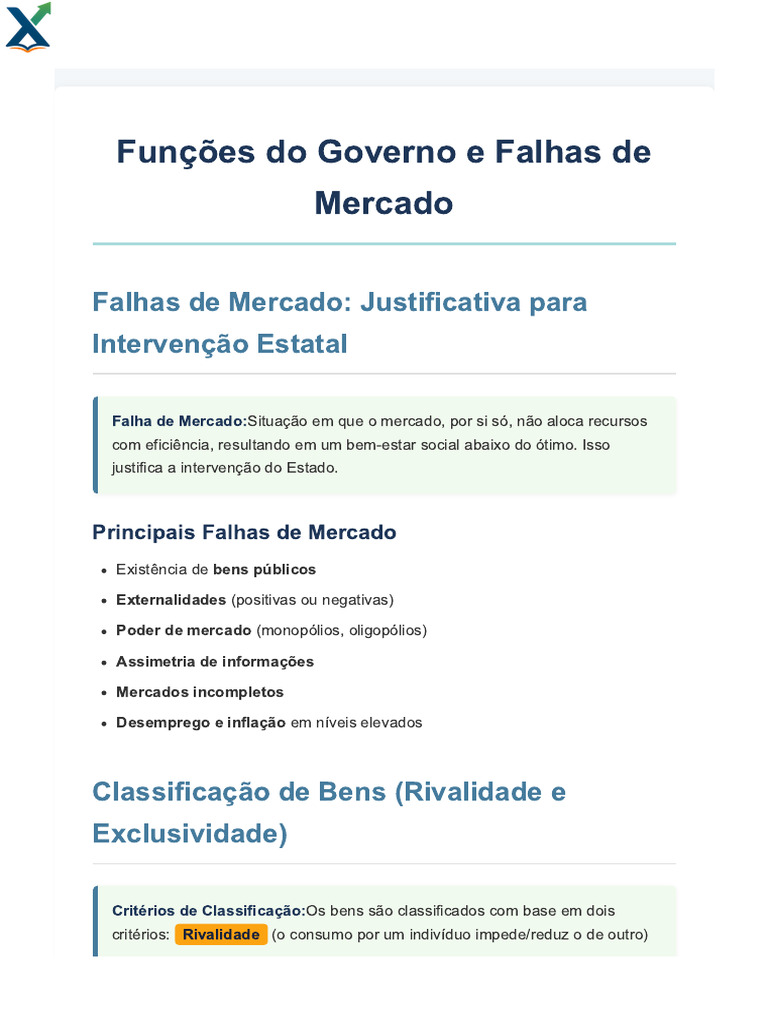 02. Funções Do Governo e Falhas de Mercado | PDF | Externalidade ...