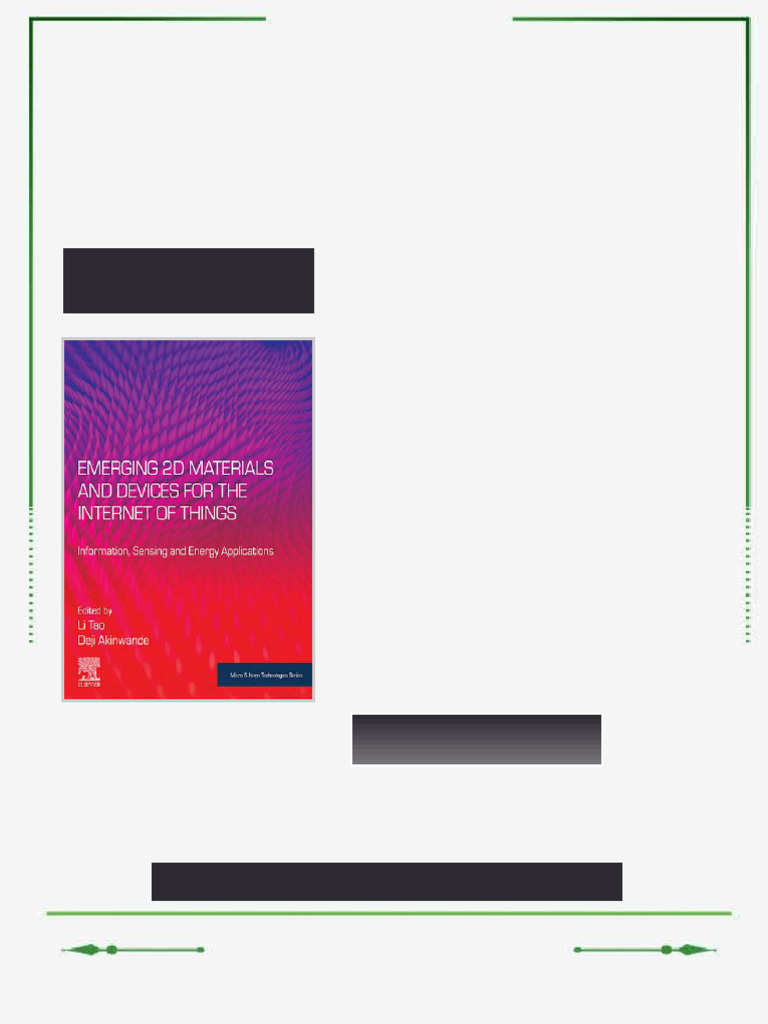 Emerging 2D Materials and Devices for the Internet of Things ...