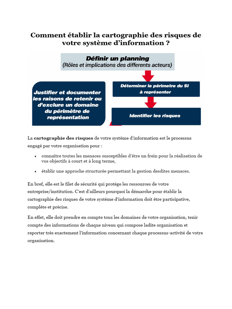 Cartographie des risques SI : Guide pratique | PDF | Risque | Audit
