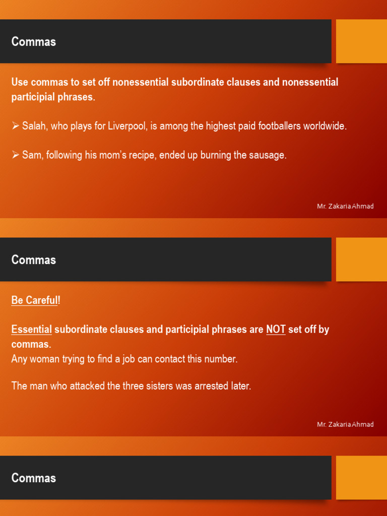 Lectures 17_ Semicolons& Commas_Part II | PDF | Comma | Grammar
