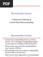 Recommender Systems: Collaborative Filtering & Content-Based Recommending