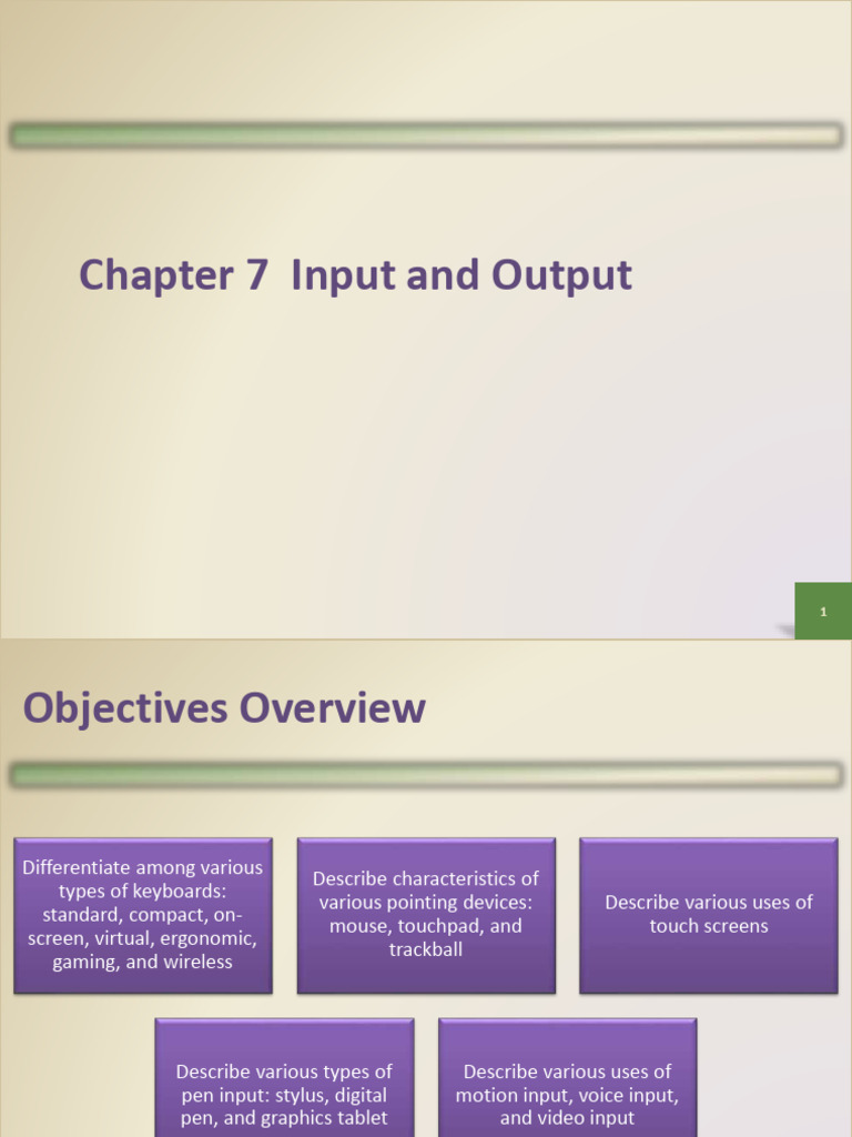 Input and Output Devices Overview | PDF | Printer (Computing) | Usb
