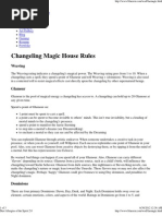 Changeling Magic House Rules