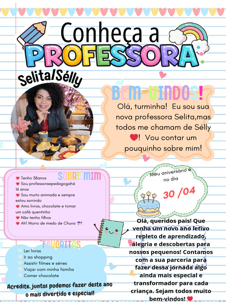 Apresentação da Professora Sélly | PDF
