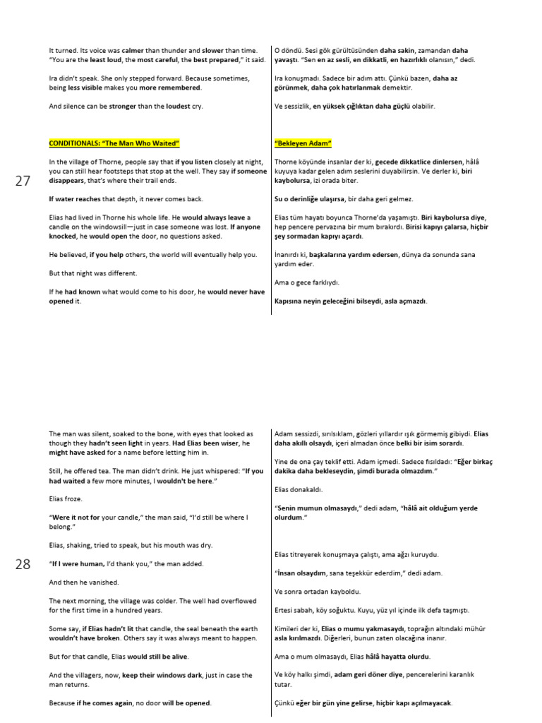 1 Advanced Grammar Reading Text - Conditionals | PDF