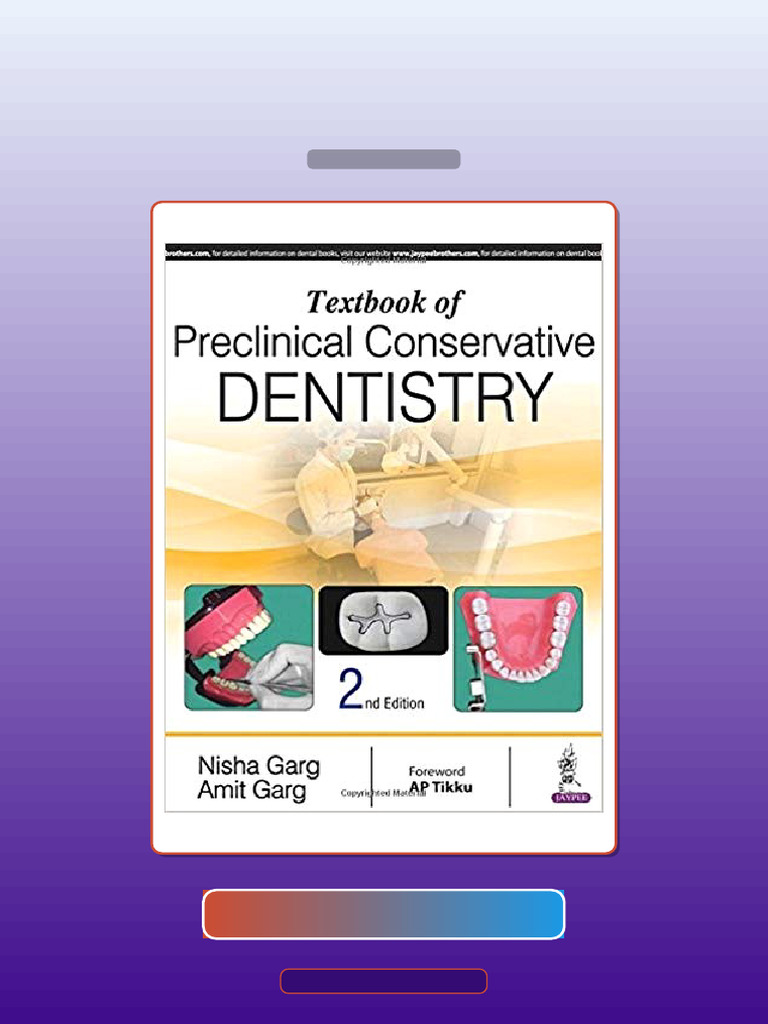 Textbook of Preclinical Conservative Dentistry 2nd Edition by Nisha ...