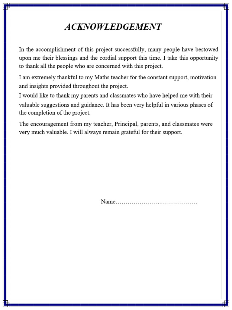 Project Acknowledgement and Certification | PDF
